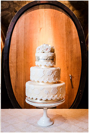 Shannon Stellmacher Photo Cake in front of a barrel