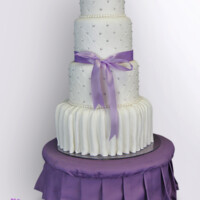 Purple Tuffet Cake Stand