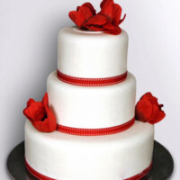 Red Ribbon 3 tier cake
